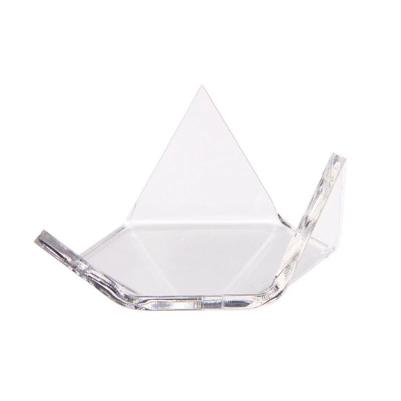 Wholesale Modern Clear Transparent Customized Crystal Stand Foldable 2mm Thick Triangle Acrylic Holders for Garment Display Rack