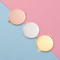 DIY Bracelets Jewelry Findings Stainless Steel Engrave Round Plain Disc Charm