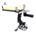 PIAO YU Stainless Steel Little Long Rod Fishing Slingshot Outdoor Hunting Gear with Red Laser and Fishing Wheel Reel