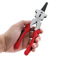 Ergonomic Long Nose MIG Welding Plier Rounded Hammer Face Serrated Jaw Surface Spring Loaded Vinyl Coated Handle for DIY OEM