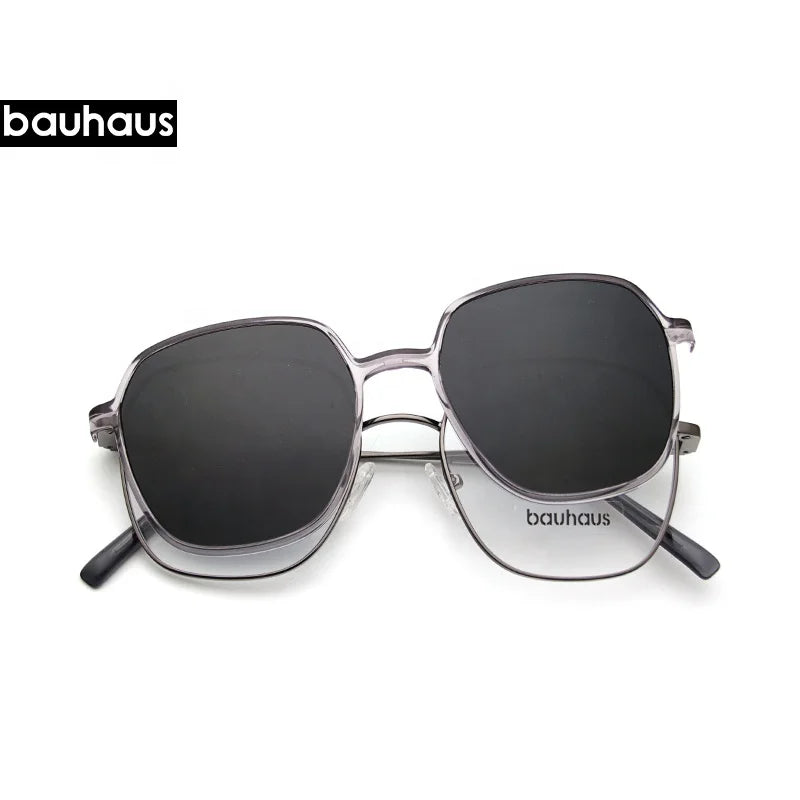 X104 Ready to Ship Bauhaus Promotion Sale Nickle Free Metal Magnetic Clip on Sunglasses