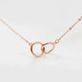 Wholesale New Fashion Jewelry Chain 925 Silver Double Circle Necklace for Women