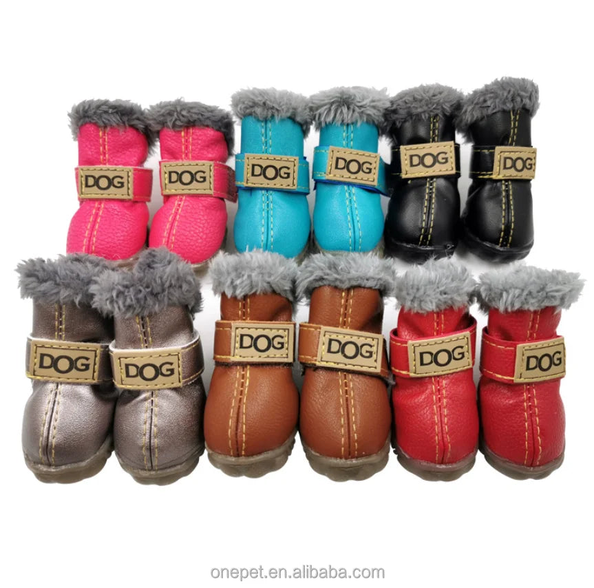 Winter Warm Pet Dog Shoes Waterproof Snow Boots Outdoor Anti Slip Dog Shoes for Dogs