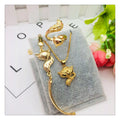 Dubai Gold Gold Jewelry Brass Gilded Jewelry Three Piece Glossy Fox Set Fox Ring Bracelet Pendant Wholesale