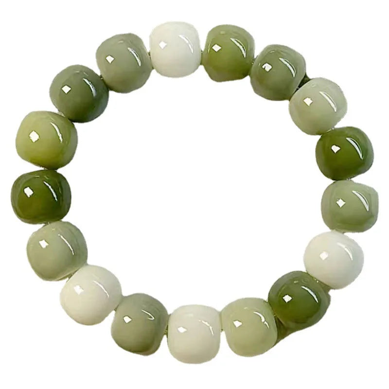Bodhi Root Hand String Wholesale Gradient Green Floating Flower Smoke Gray Old Type Around the Finger Bodhi Bracelet MegaBDM