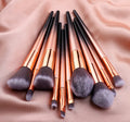 High Quality Private Label Professional Makeup Brush Set 10-Piece Eyeshadow Eyeliner Face Shaving Brushes Nylon Bristles Plastic