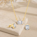 Customization OEM Cubic Zirconia 925 Silver Gold Plated Bridal Party Wholesale Wedding Earrings Necklaces Sets for Women