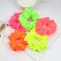 Iridescent Satin Hair Scrunchies Silk Elastic Hair Bands Skinny Ropes Scrunchies Hair Ties