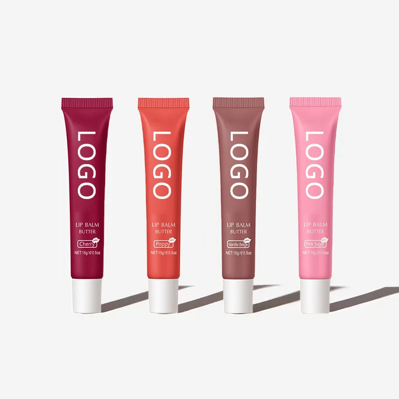 Private Label Hydrating Sheer Tinted Makeup Lip Gloss Butter Balm New Arrivals Lip Care Natural Vanilla Shea Butter Lip Balm