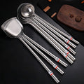 Stainless Steel Hotel Kitchen Slotted Turner Spatula Skimmer Ladle Soup Spoon Strainer Restaurant Cooking Dining Utensils Set