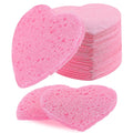 Woxin Facial Spa Cleaning Sponge Heart Pattern Soft and Washable Makeup Removal Cellulose Sponge with Private Label OEM Welcomed
