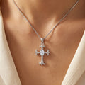 Wholesale Christian Cross God Charm Pendant Rhodium Plated Cubic Zirconia 925 Sterling Silver Fine Jewelry