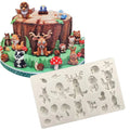 Jungle Safari Animal Cupcake Decoration Candy Jelly Ice Cookies Pudding Molds