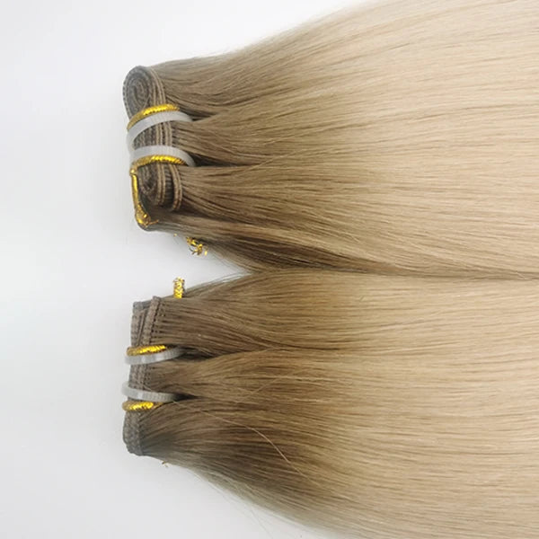 Genius Weft Raw Hair Salon Quality Double Drawn Remy Human Hair Extensions Thinnest Invisible Genius Weft Bulk