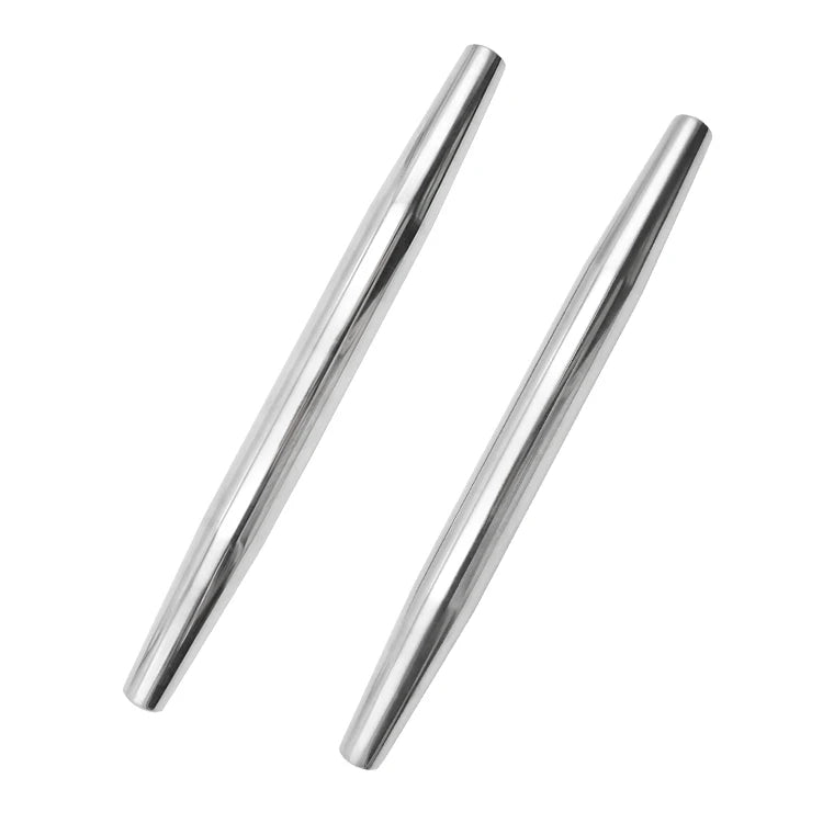 Custom Bakery Stainless Steel Rolling Pin Food Grade Pastry Roller for Rolling Bread Pizza Dumpling Dough for Home Baking