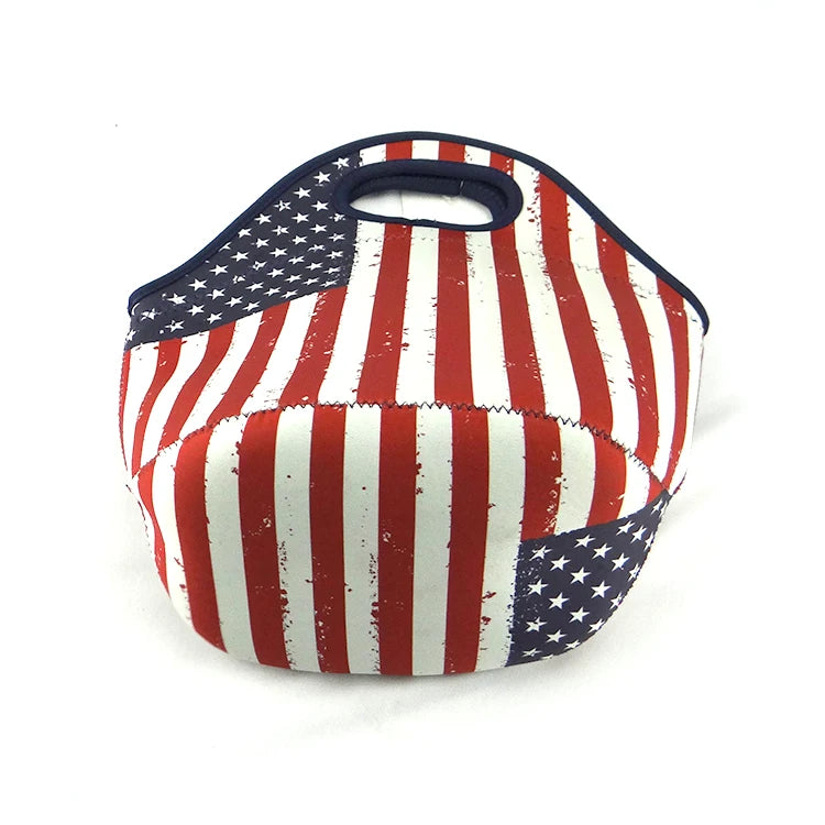 Sublimation Blanks Eco-Friendly Zipper Portable Camping Lunch Cooler Tote Bag Insulated Neoprene Customized Color School Picnic