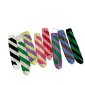 2023 Spring Summer Colorful Diagonal Striped Thin Boys Girls' Hole Socks Medium Length Tube Crew Long Knee Children's Socks