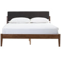 Wholesale Modern Design Queen/King Size Bedroom Bed Frame Solid Wood Fabric Upholstered Soft Bed Style Durable Eco-Friendly