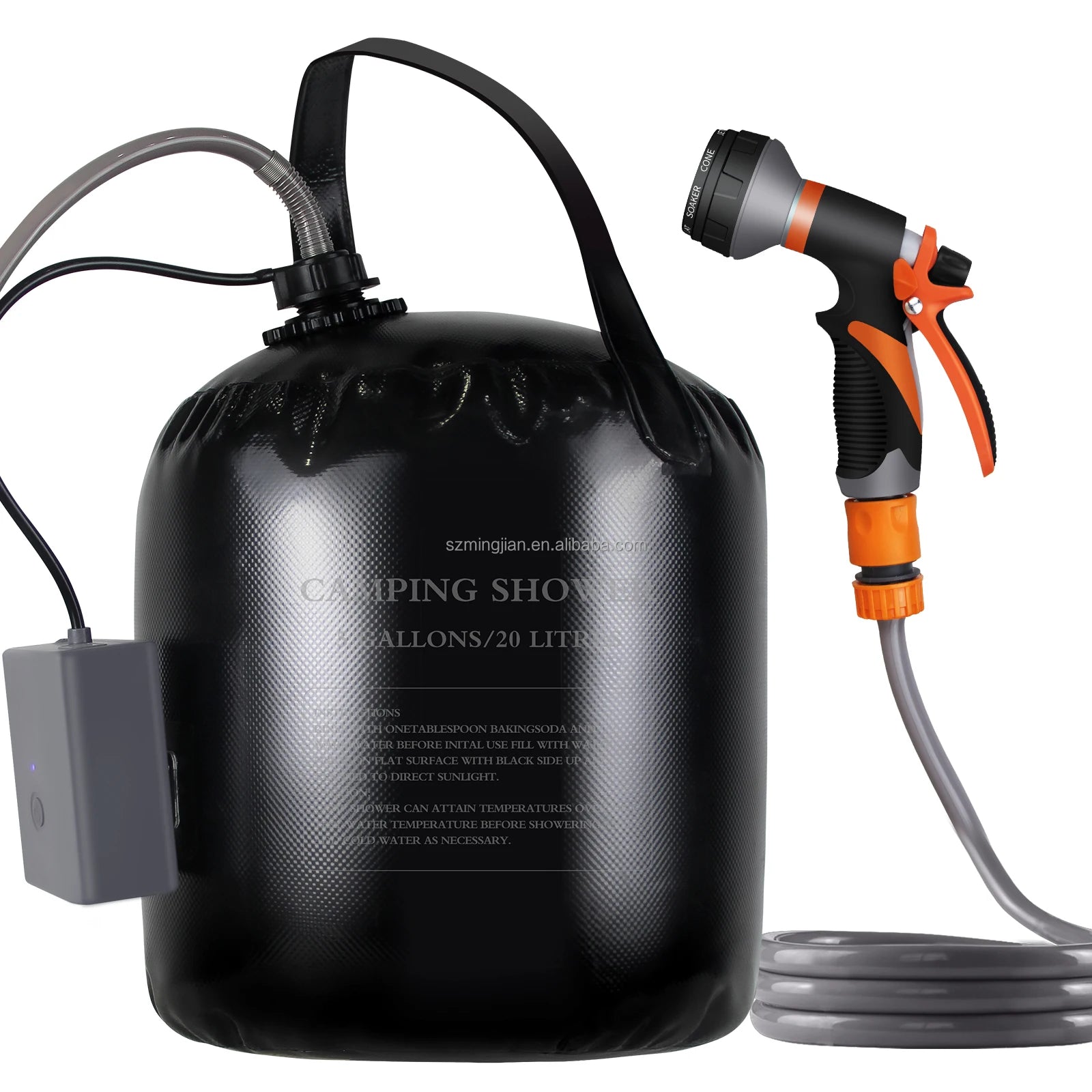 Portable Camp Shower Camp Shower Pump  USB Rechargeable Batteries Portable Outdoor Shower Head for Camping Hiking Traveling