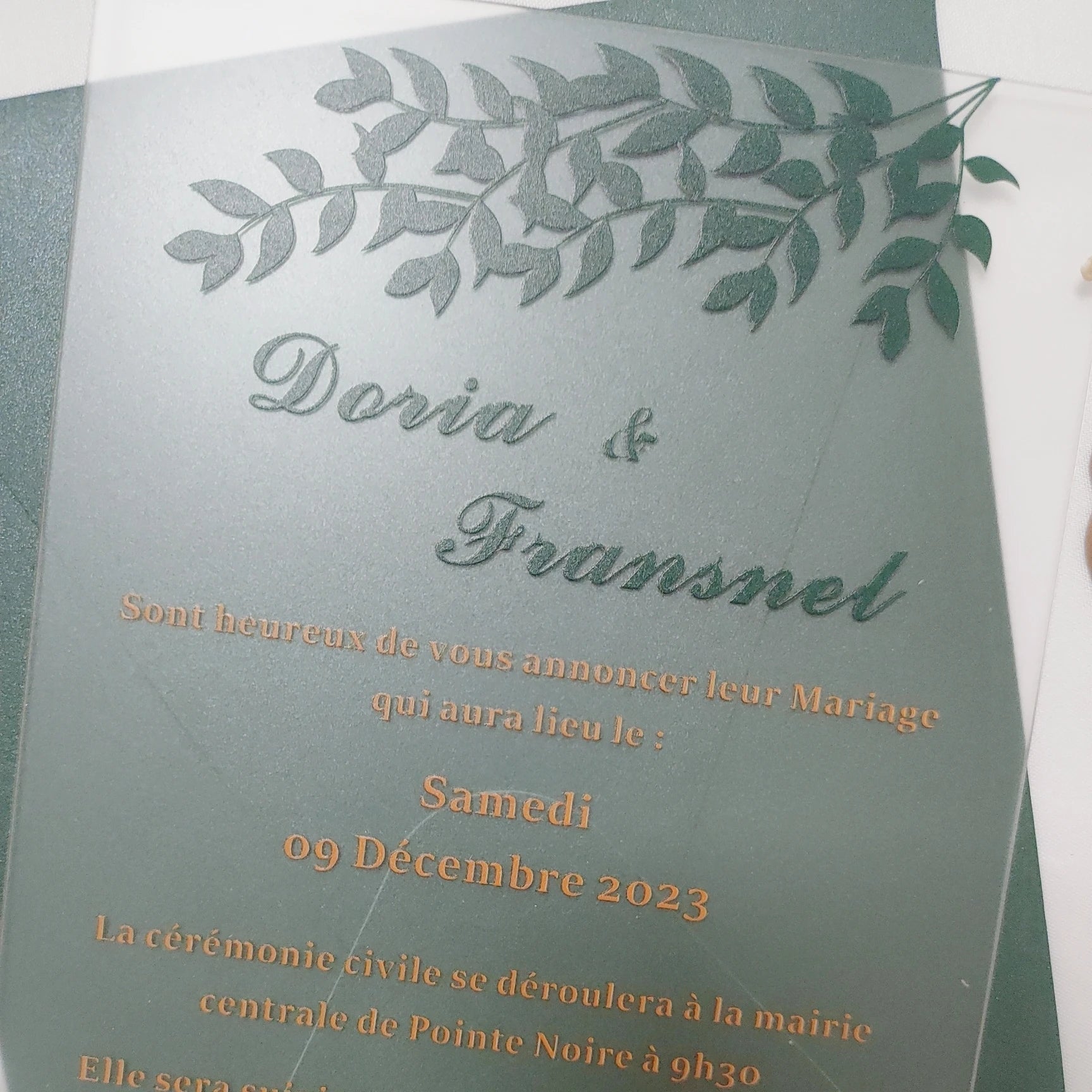 Wholesale Custom Printing Party Passport Carte Designs Invitation Acrylic Quinceanera Mariage Invitations