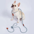 High Quality Nylon PU Leather Dog Leash Adjustable Integrated Dog Harness Durable Dog Leash