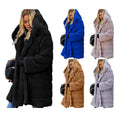 High Quality New Winter Women Casual Solid Color Long Faux Fur Coat Long Sleeve Hooded Coat Jacket for Women