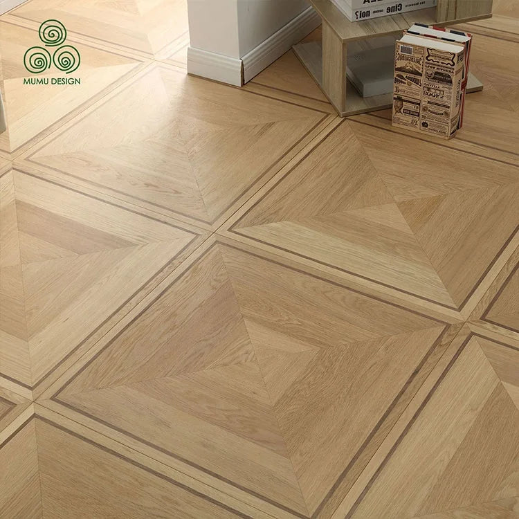 MUMU European Decoration Deck Design Fishbone Acacia Oak German Wood Parquet Floor Board