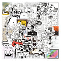 50PCS USA Popular Kids Book Illustration Diary of a Wimpy Kid Sticker