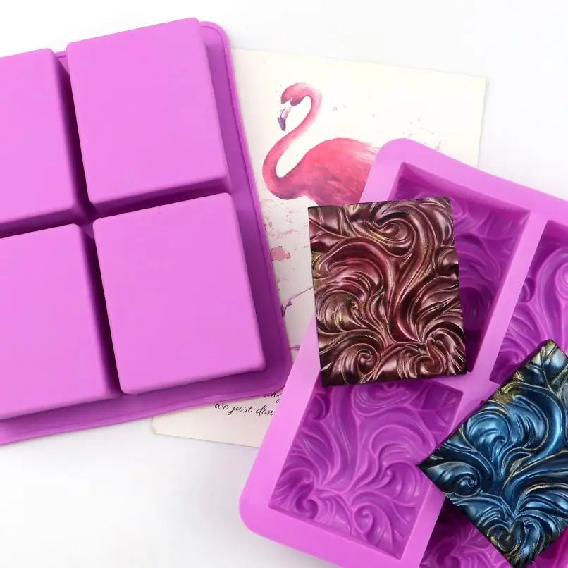 338 Factory Free Sample 4 Hole Wave Shape Soap Making Molds Silicone Cake Mold Silicone Candle Molds