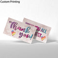 Wholesale 100pcs Black Luxury Wedding Gift Thank You Card Small Business Free Shipping Paper Packaging Offset Printing