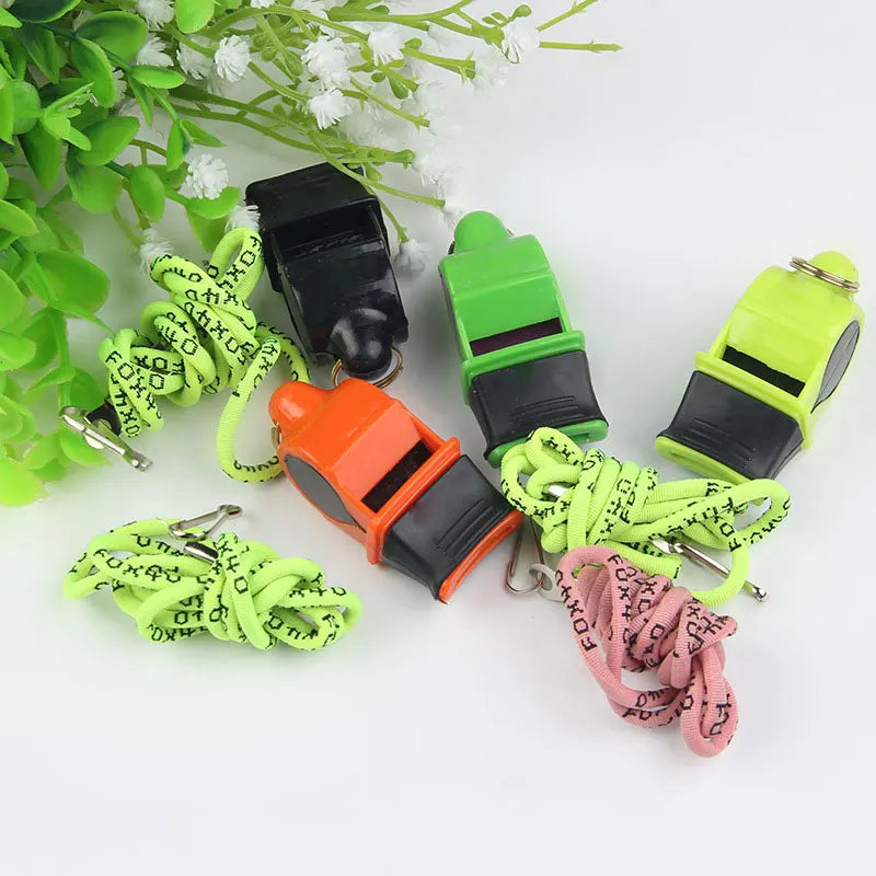 Outdoor Sports Plastic Emergency Whistle Multi Color Boat Camping Plastic Whistle Emergency Survival Rescue Safety Whistle