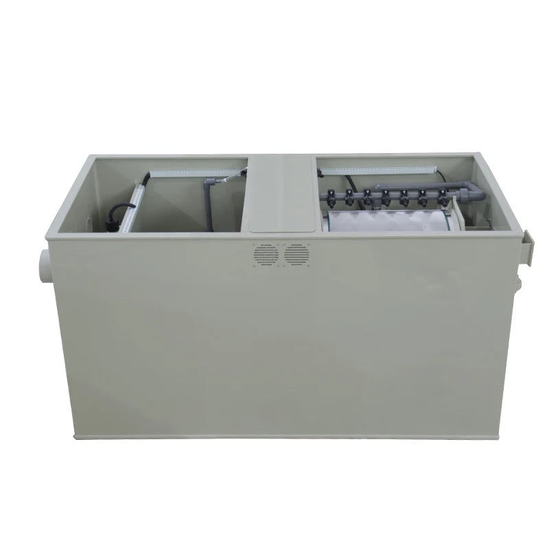 QihangRAS YCM-04 27m3/H UV Lamp Koi Pond Drum Filter with Dual 60W UV Lamps 110V/220V for 16000 Gallon Fish Pond System