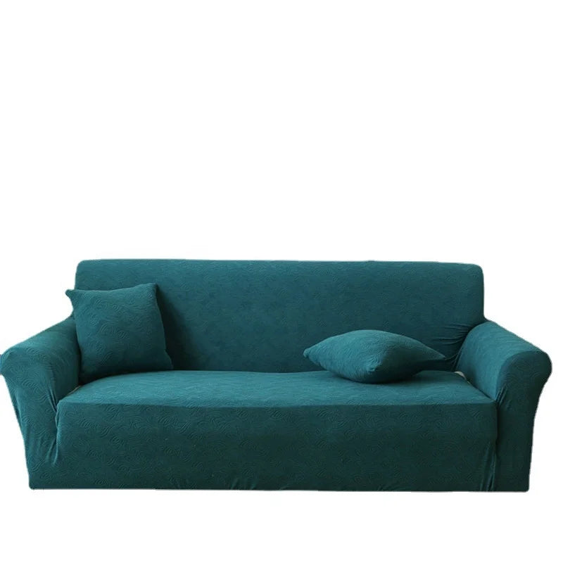 Modern Style Solid Color Light Luxury Jacquard All-Inclusive Elastic 3 Seat Sofa C0vers Dust-proof Sofa Cover