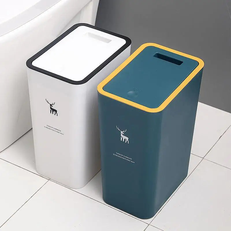 Kitchen Carton Customized Sustainable Shape  Gray Kitchen Storage Waste Trash Can Kitchen Waste Basket Systems Slider