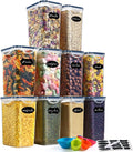 OWNSWING 10 Pack Airtight Food Storage Container Sugar Flour Dry Food Cereal Kitchen Organizers Food Storage Containers Sets