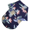 Dog Beach Pineapple Shirt for Spring Summer Modern Floral Pattern for Golden Retriever Cat Owners Four Seasons Clothing Supply