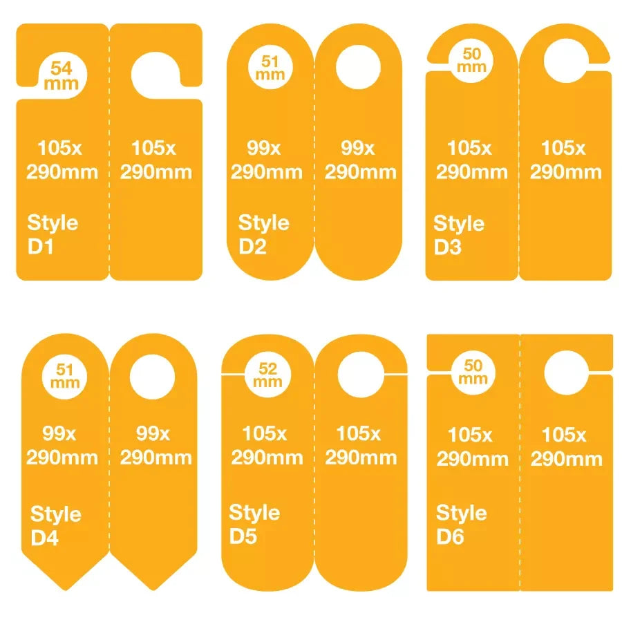 Custom Printing Door Hangerreusable Paper Door Signspromotional Real Estate Tear-off Tag