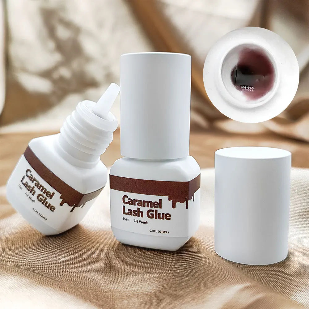 Lashestar New Brown Color Lash Extension Glue 0.5-1s Fast Dry Strong Individual Adhesive Low Humidity Eyelash Extension Glue