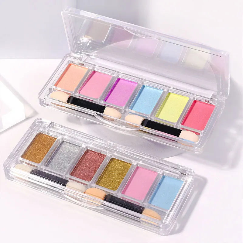 Misscheering Solid Magic Mirror Powder 6 Color Combination Aurora Magic Mirror Powder Eye Shadow Blush Nail Aesthetic Glitter