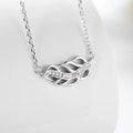 Design Wedding Fashion 925 Sterling Silver Necklaces Rhodium Plating Leaf Shape Necklace and Earring Set
