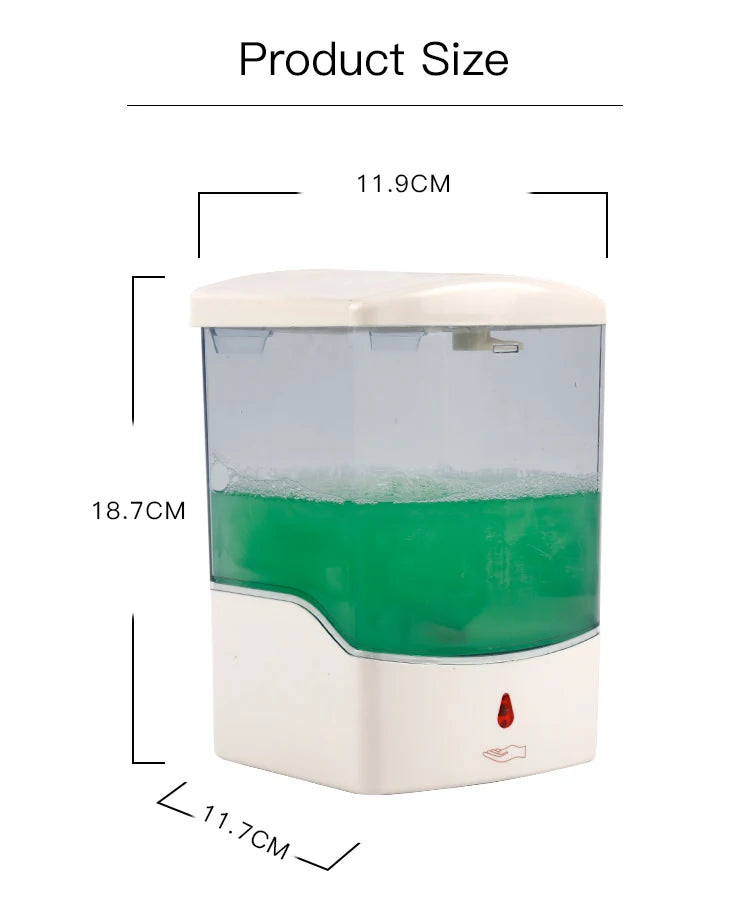 Electric Auto Sanitizer Dispenser Wall Mounted Touch Free Automatic Plastic Liquid Soap Dispenser