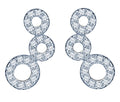 Wholesales Hollow Out Three Size Circle Dream Bubble Row Inlaid Zircon Stone Vintage S925 Sterling Silver Women's Earrings