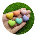 Colorful Adorable Heart Resin Craft Supplies Perfect for Kids' DIY Hair Accessories Phone Decorations