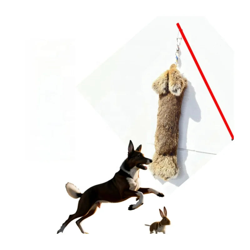 Manufacturer Dog Flirt Pole Tease Dog Simulation Rabbit Bb Whistle Sounding Training for Outdoor Dog Exercise Training