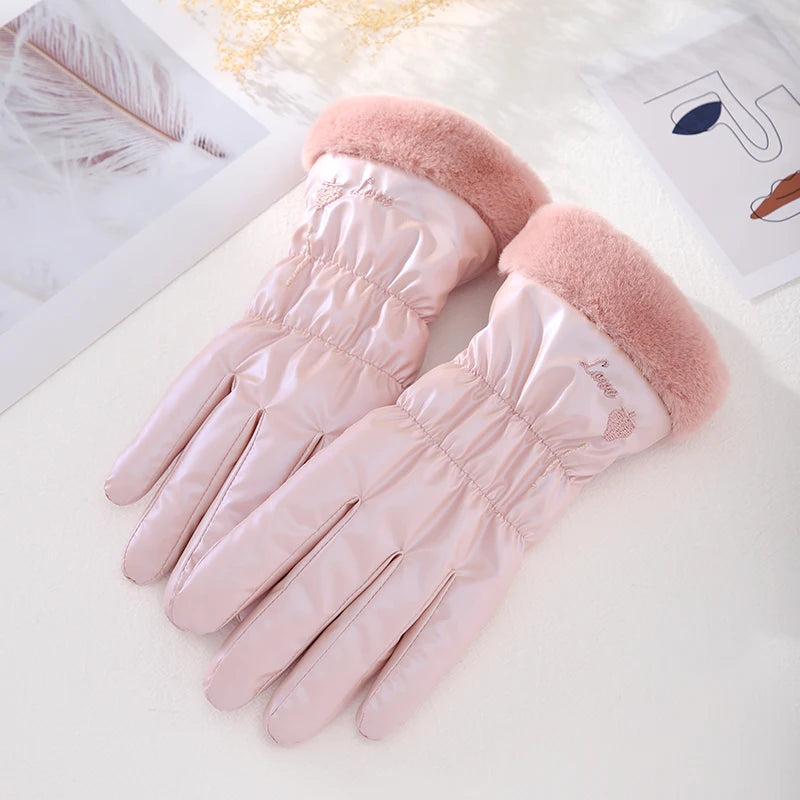 Fancy Texting Winter Thermal Ladies Warm Gloves With Touchscreen