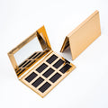 9 Rectangular Well Pans Cardboard Eco-friendly Embossing Cosmetic Compact Mini Empty Magnet Makeup Palette Eyeshadow Packaging