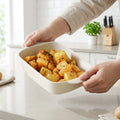 Multifunctional Rectangular Dish Tableware Sets Durable Cake Bread Baking Pan Sets Custom Double Ear Ceramic Bakeware