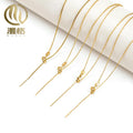 Newly Designed Gold Rose Gold Plated Stainless Steel Chain Adjustable DIY Necklace Necklace 45CM Women's Fine Necklace