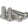 Silver Plated Stainless Steel Cross Round  Recessed Pan Machine Head Screw