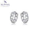 A00892264 Xuping Jewelry Twist Cross Ring Silver Color Women Small Hoop Earring